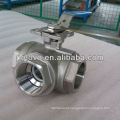 Stainless steel 3way thread ball valve